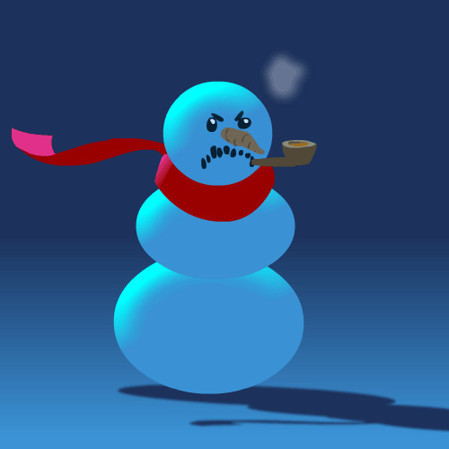 奔跑的雪人动画图片:雪人