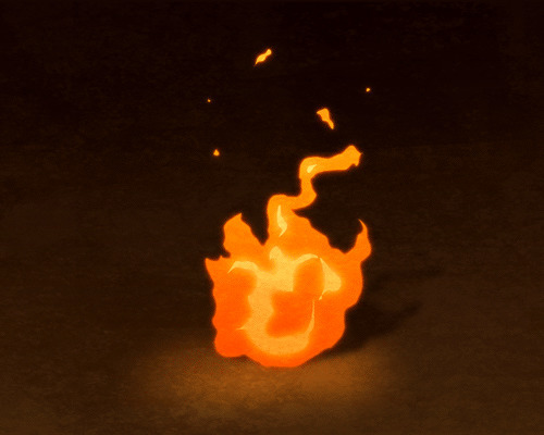一团火焰动画图片:火焰