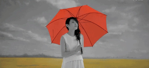 打伞的女人gif素材:打伞