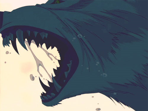 龇牙咧嘴的恶狼动态图片:恶狼