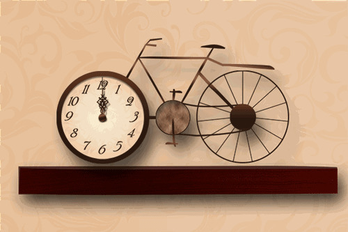 钟表自行车动态图片:钟表