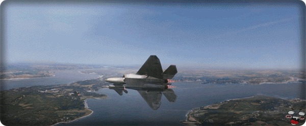 隐形战斗机升空gif图:飞机