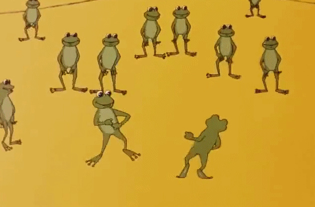 青蛙跳舞动态图片:青蛙