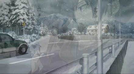 雪天开车动画图片