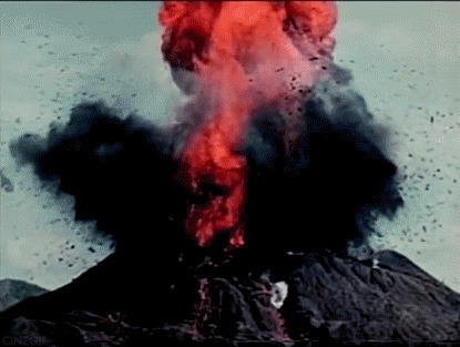 火山爆炸动态图片:火山