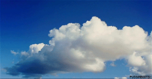 蓝天白云涌动gif图片:白云
