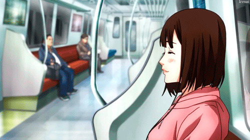 坐地铁打瞌睡动画图片:打瞌睡
