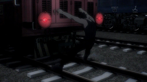 黑夜扒火车动画图片:火车