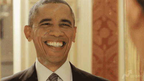 奥巴马照镜子龇牙咧嘴动态图片:奥巴马