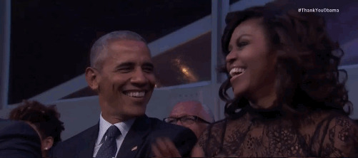 奥巴马希拉里鼓掌大笑动态图片:奥巴马