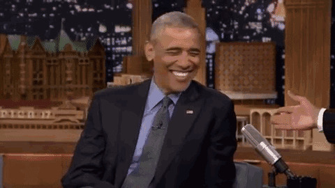 奥巴马采访大笑动态图片