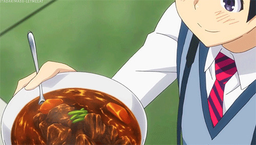 一碗美味肉汤动画图片:美味