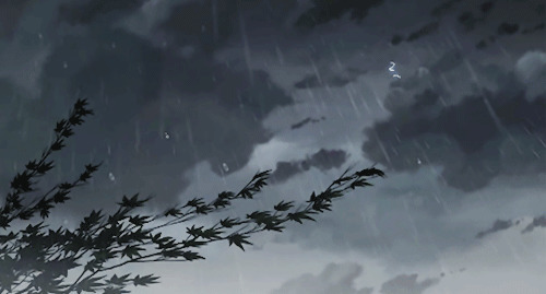 电闪雷鸣下雨天动画图片:闪电