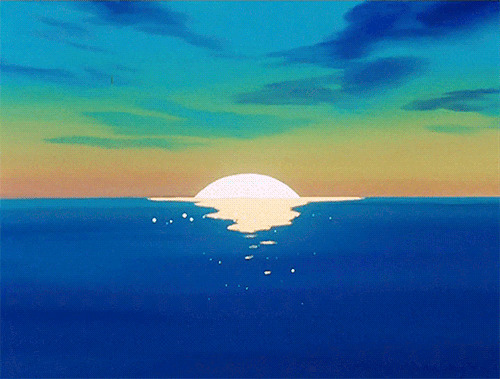 海上最美日落动画图片:日落