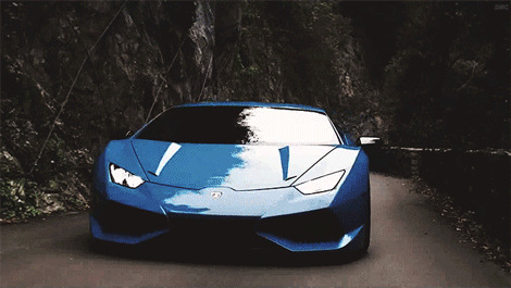 蓝色超级跑车动态图片:跑车