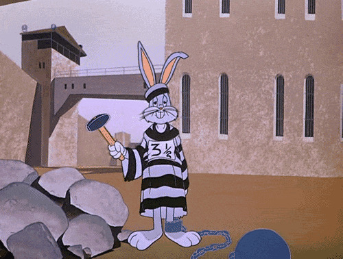 囚犯兔八哥动态图片:兔八哥
