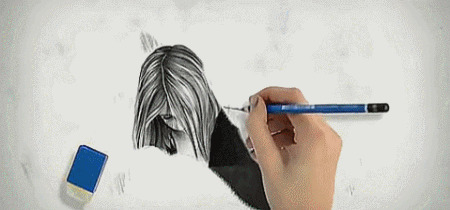 铅笔画漫画动态图片:漫画
