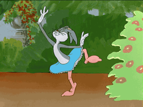卡通兔子跳舞动态图:兔子