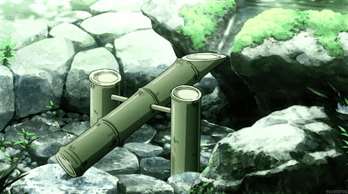 竹子原始取水工具动画图片:工具