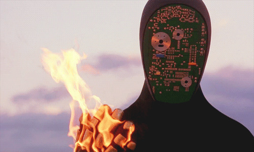 不怕火的机器人gif图:机器人