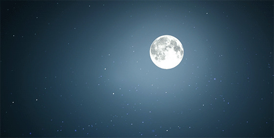 中秋明月当空照gif素材:月亮