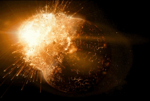 星球相撞引起爆炸动态图片:爆炸