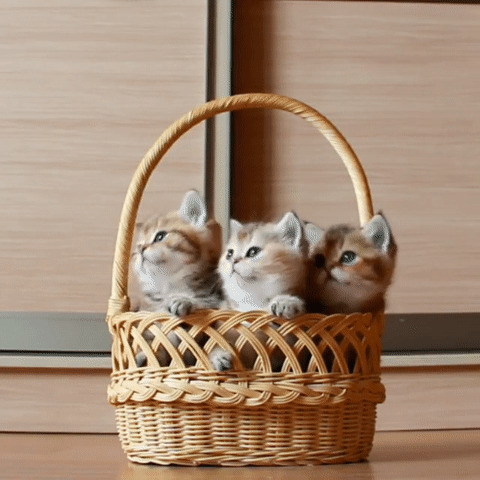 一篮子猫猫动态图片:猫猫