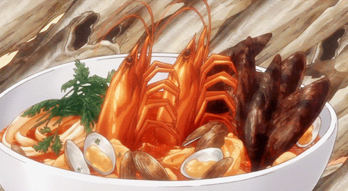 一份海鲜大餐动画图片:海鲜