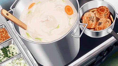 一大锅蔬菜汤动画图片:美食