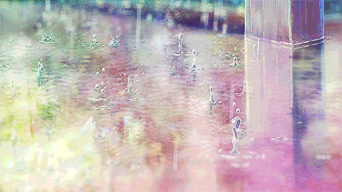 雨水滴落动画图片:雨水