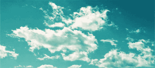 天空中飘过的白云gif图片:白云