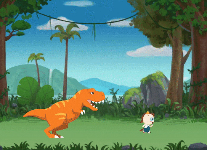 一只可爱的卡通小恐龙gif图片:恐龙