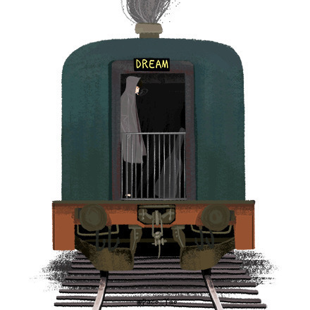 行驶在铁轨上的列车动画素材图片
