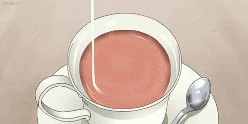 咖啡加奶动画图片:咖啡