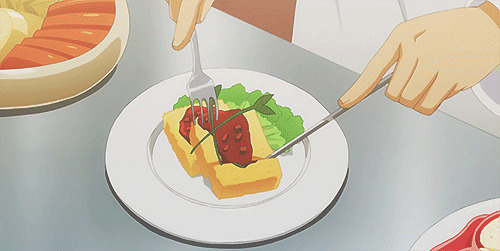 吃西餐的刀法动画图片