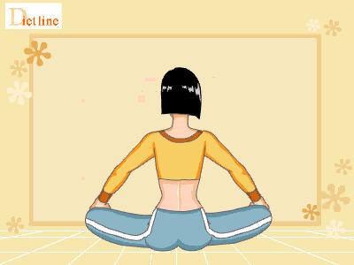 动画演示瑜伽锻炼gif图片:瑜伽