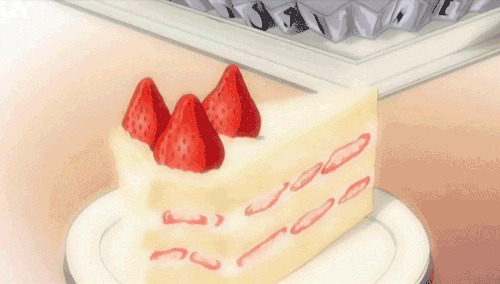 草莓小蛋糕动画图片:蛋糕,草莓