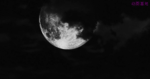 乌云笼罩月亮gif图片