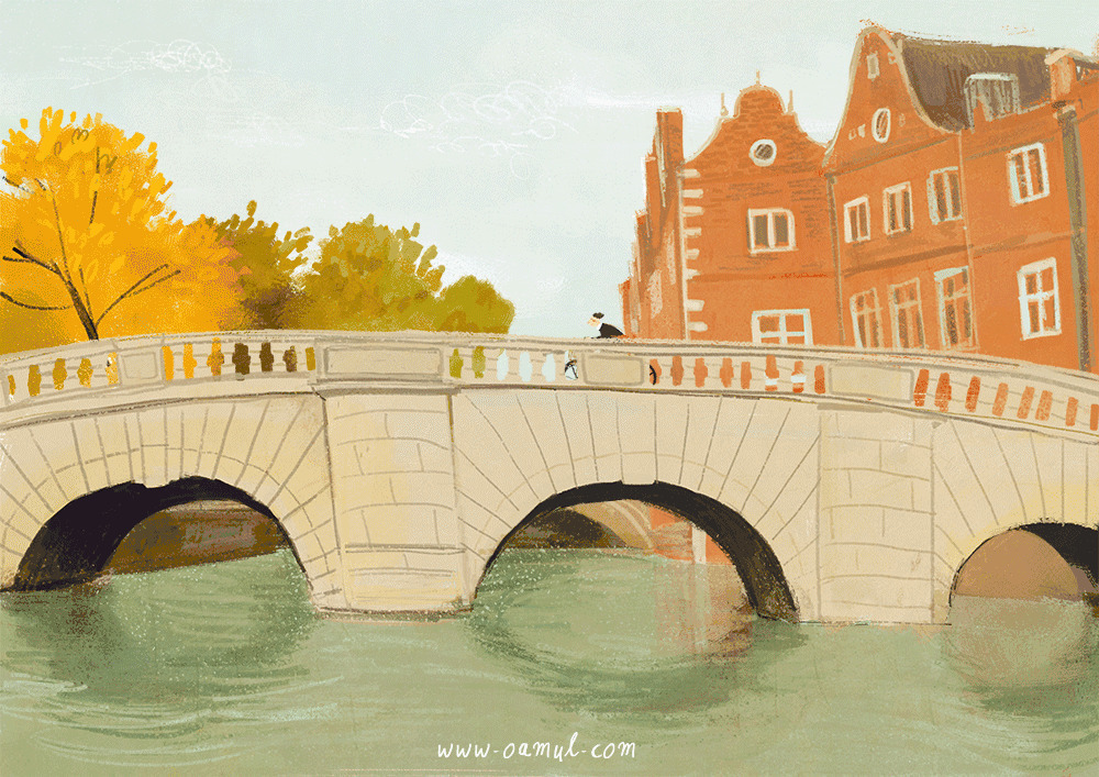 骑车过拱桥动画图片:拱桥,过桥