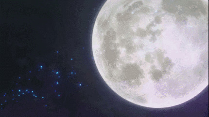 梦幻星空明月动态图片