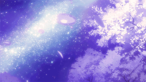 飘落的紫色花瓣唯美动画图片:落花