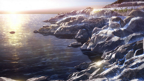 阳光照耀下的海上美景gif图片:阳光