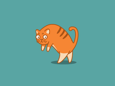 垂头丧气的卡通小猫咪gif图片:猫咪