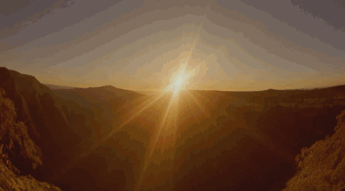 早晨看日出GIF图片:日出
