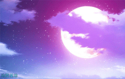 白云遮住了月球gif图片:月球,月亮