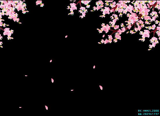 随风飘落的鲜花GIF图片:鲜花,花瓣