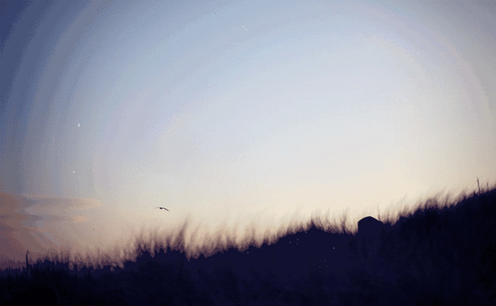 秋意浓浓日落GIF图片:日落,唯美