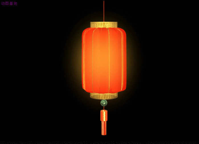 旋转的红灯笼GIF素材图片:灯笼
