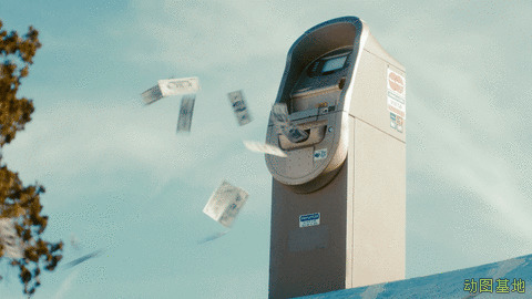 取款机疯狂的吐钞票gif图片