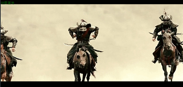 骑着快马的盔甲战士gif图片:战士